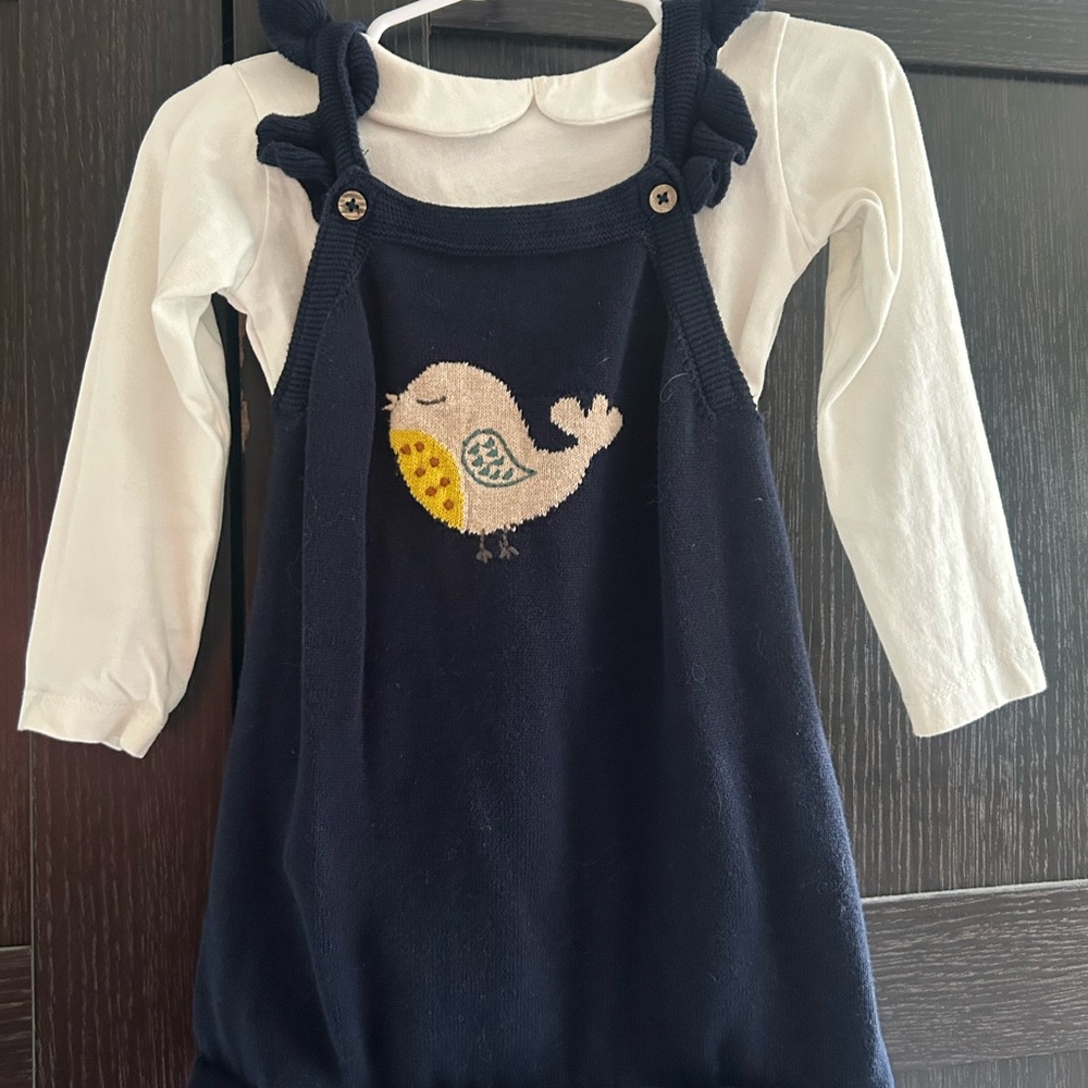 Navy Knit Spring Easter Jumper Dress
